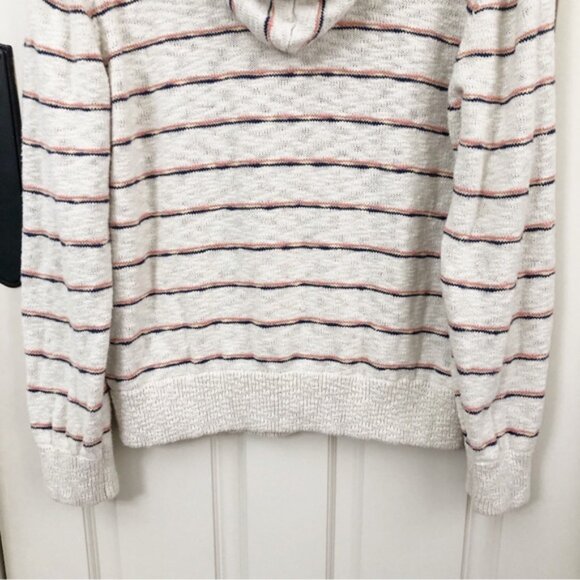 Faherty | Striped Henley Sweater Hoodie Coastal Beach Surfer Large - Picture 8 of 13